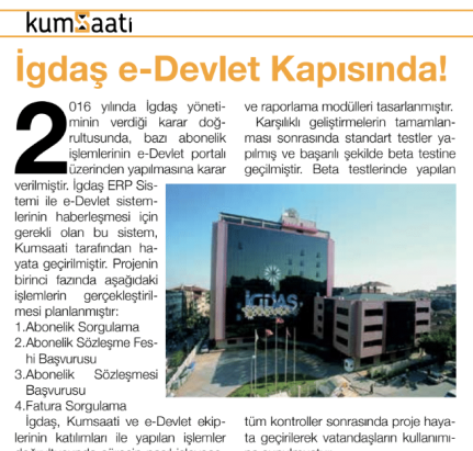 2017-İGDAŞ-E-Devlet-Entegrasyonu 